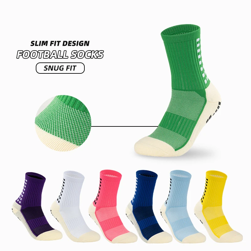 Breathable Grip Soccer Socks Nylon Women Football Anti-skid Professional Thickened Towel Sole Basketball Grip Socks