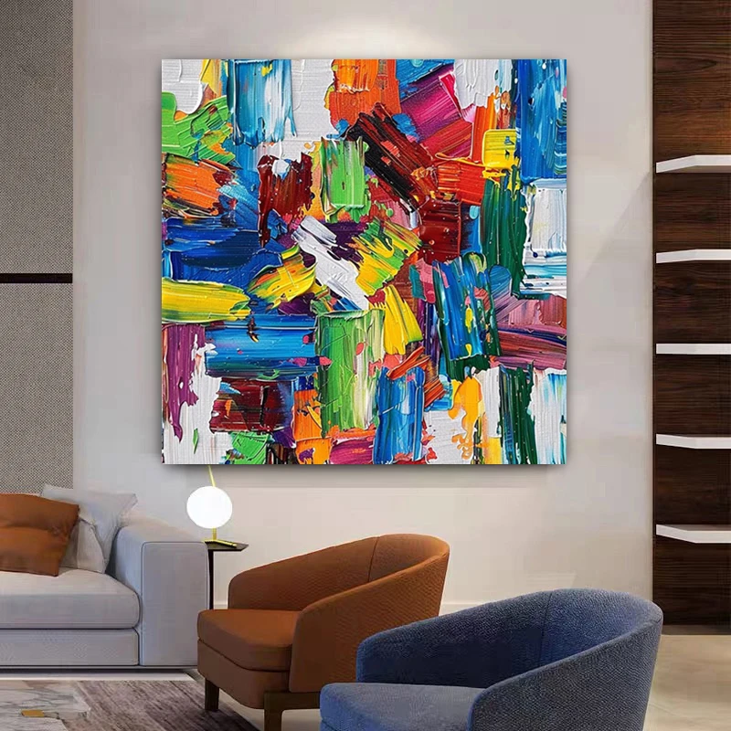 Modern living room Wall Art Home Decor hand painted large Abstract Oil painting on Canvas handmade artwork painting