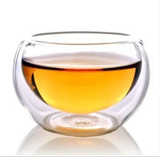 
Wholesale heat-resistant master cup glass tea set glass small tea cup double layer small sample tea cup 