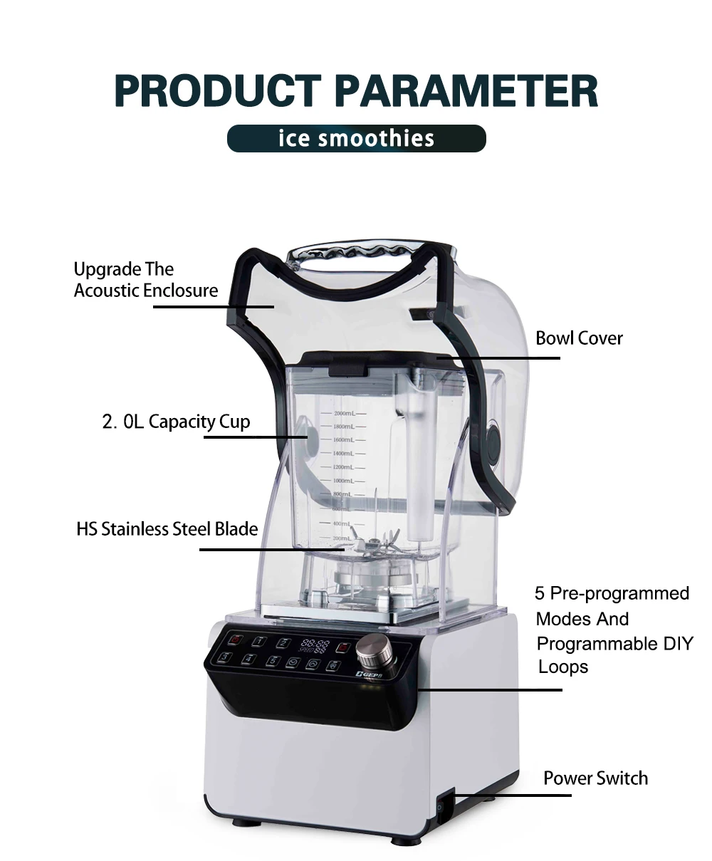Professional Commercial Ice crushing Mixer Electric Juicers Extract Fruit Nutrients And Vitamins More Efficiently