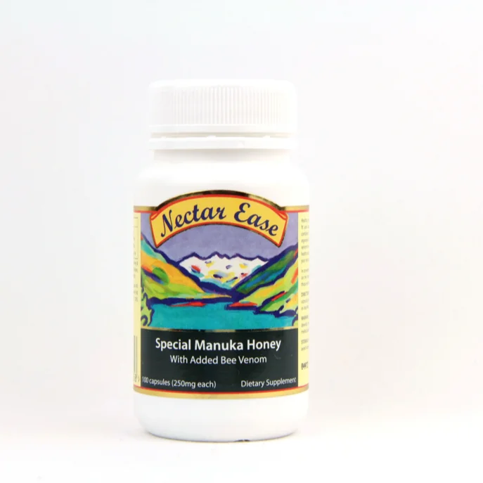 Nectar Ease combines Manuka Honey and Bee Venom nurtured by nature to help you buzz Royal Honey