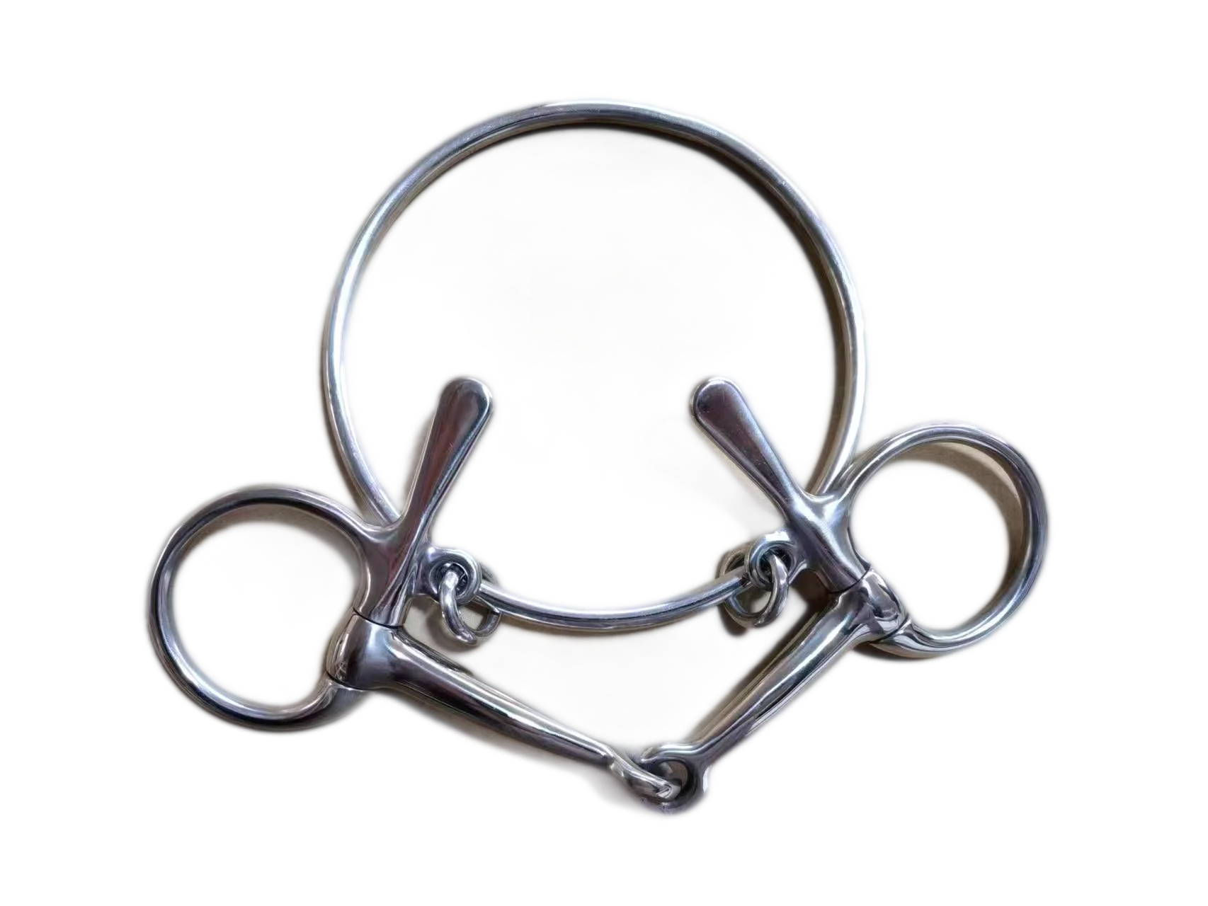 Horshi jointed one ring gag bit in stainless steel horse mouth bit for horse riding products