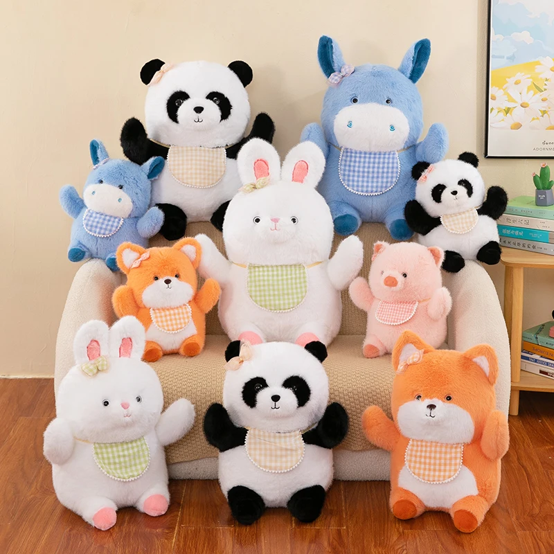 Wholesale customized 35cm plush animal toys Embrace animals Fill plush toys Panda, rabbit, fox, cow, pig Gifts for children