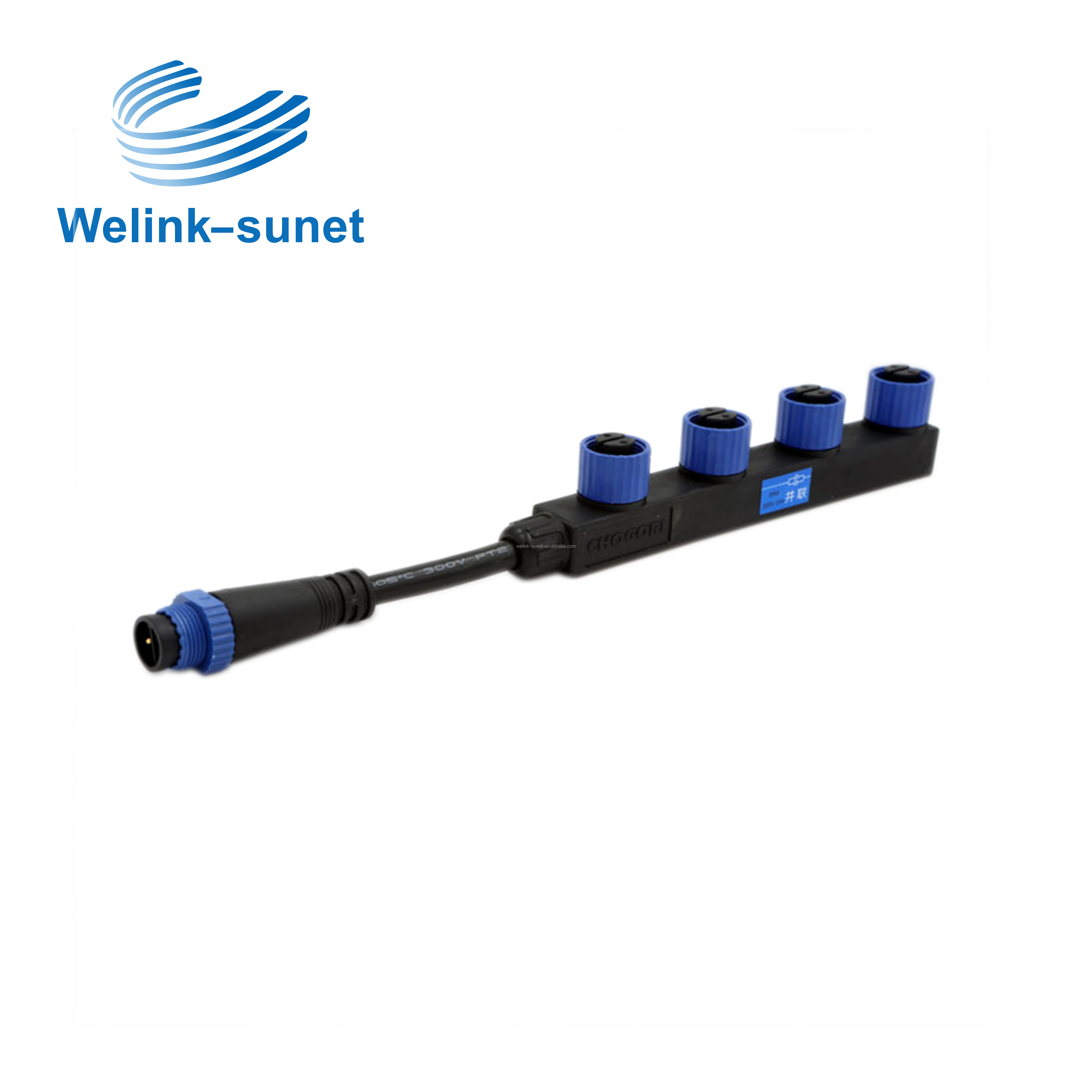 винт тип штамповочный IP67 женский M15 LED водонепроницаемый разъем один буксир три жгута проводов для уличного освещения