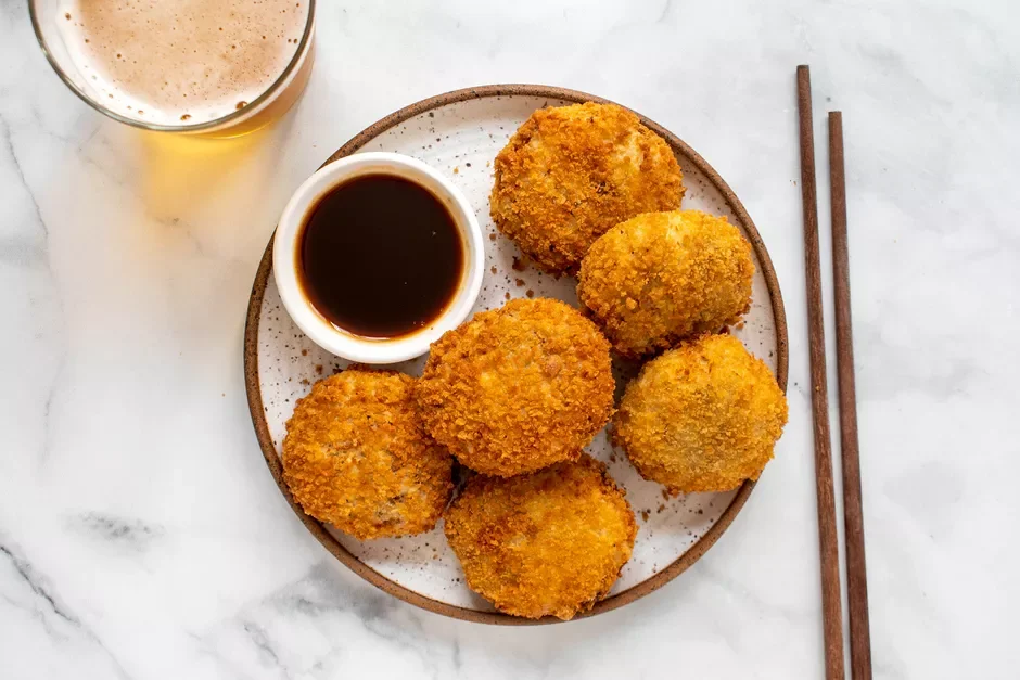 Good Quality Vegan Frozen Croquette Japanese Crispy Fried Potato Korokke Pastry