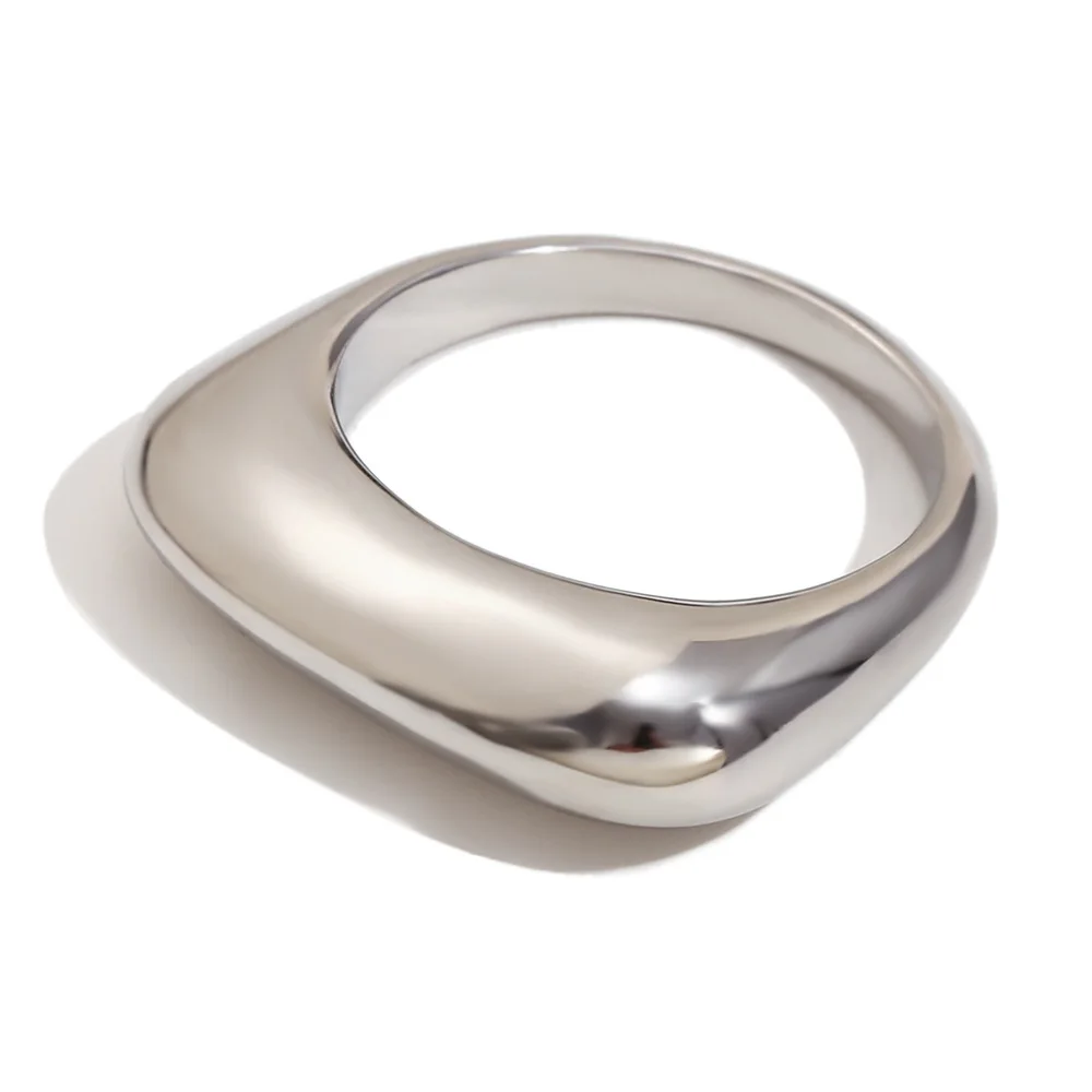 Ladies Classic Waterproof Sweatproof Stainless Steel Rings For Women