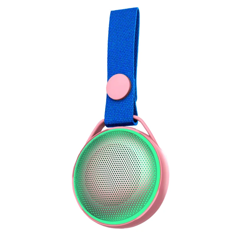 New Waterproof BT Speaker with Colorful Breath Lights and Strap sound music speaker sound system