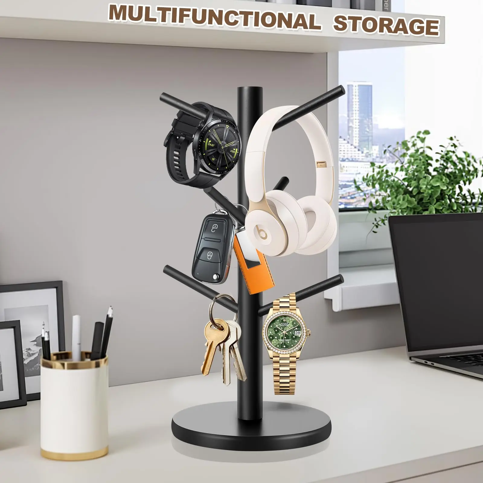 Hot Sale Creative Coffee Mug Rack Kitchen Cup Holder with 6 Hooks Coffee Mug Holder Tree
