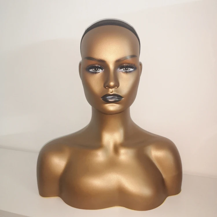 
Sinmeiyi Top quality fiberglasss smiling mannequin for wig display in stock 