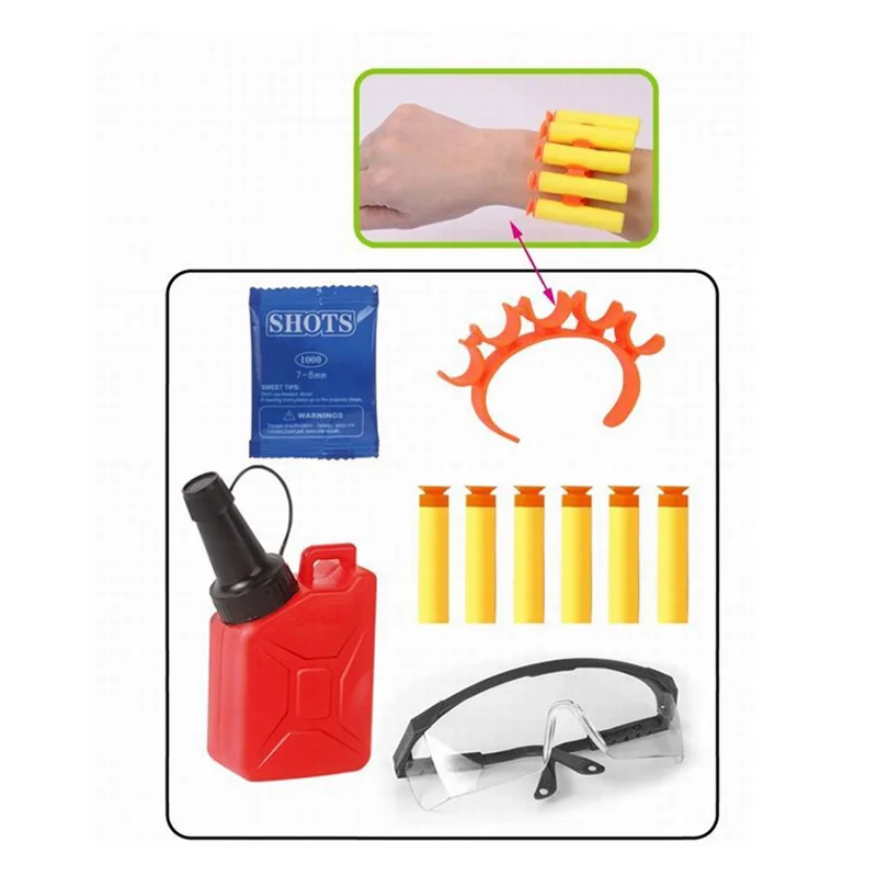 Two in one children cool soft bullets water bullet Gatling soft bullet gun simulation heavy machine gun toy with gift card