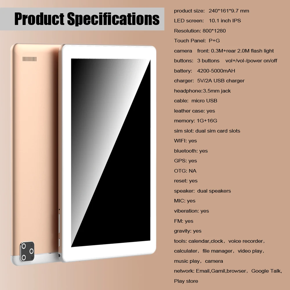 New Trending 10.1 Inch Android Tablet Pc Cheap Super Standby Smart Tablet 10 Pulgadas With Ram 1Gb For Kids