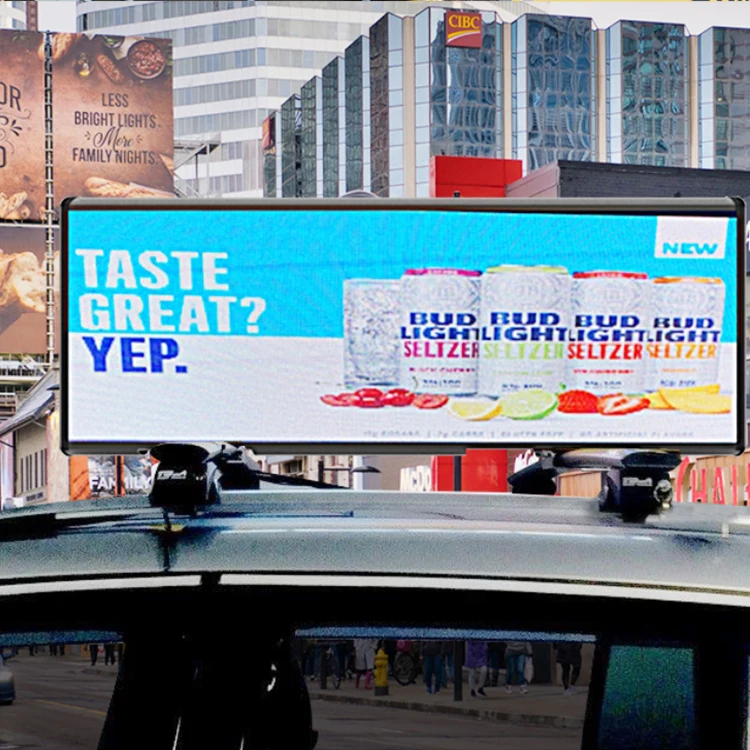 Shenzhen 3g 4g Wifi Digital Programmable Message Advertising Car Roof Sign Screen Car Top Advertising Taxi Top Led Display