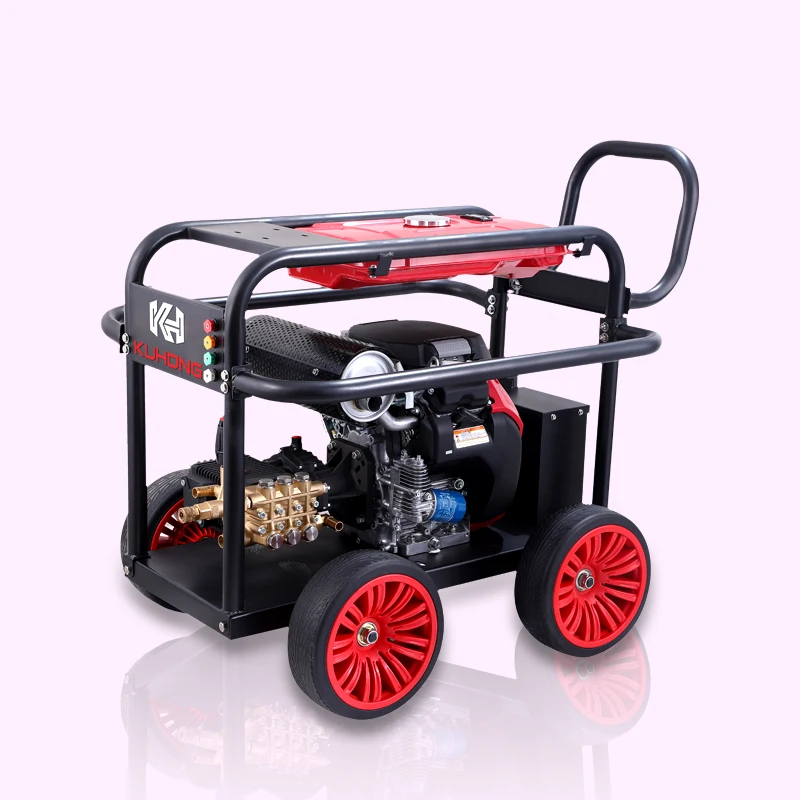 Мойка высокого давления Kuhong 700 бар 10150Psi бензиновый двигатель коммерческая мойка распродажа