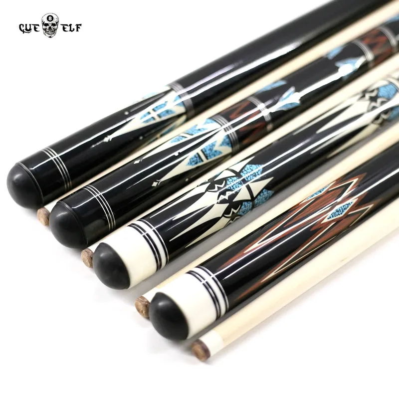cueelf12mm142cm 510gsticker carom pool cue with maple shaft