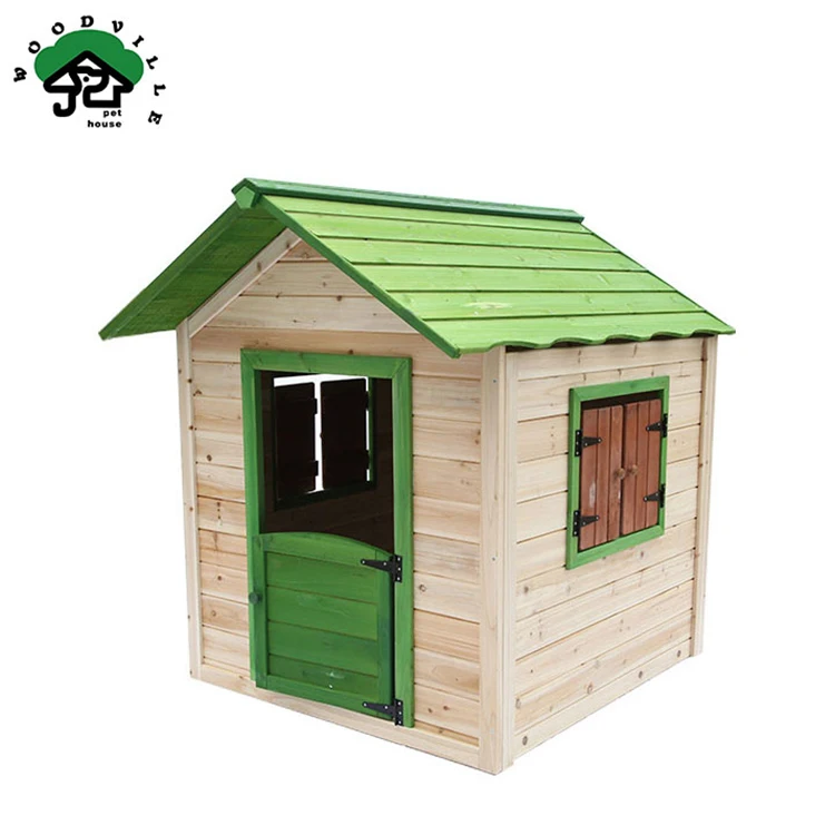 Safety 1182*1380*1325mm Chinese Fir Wood Backyard Wooden Indoor Playhouse Kids