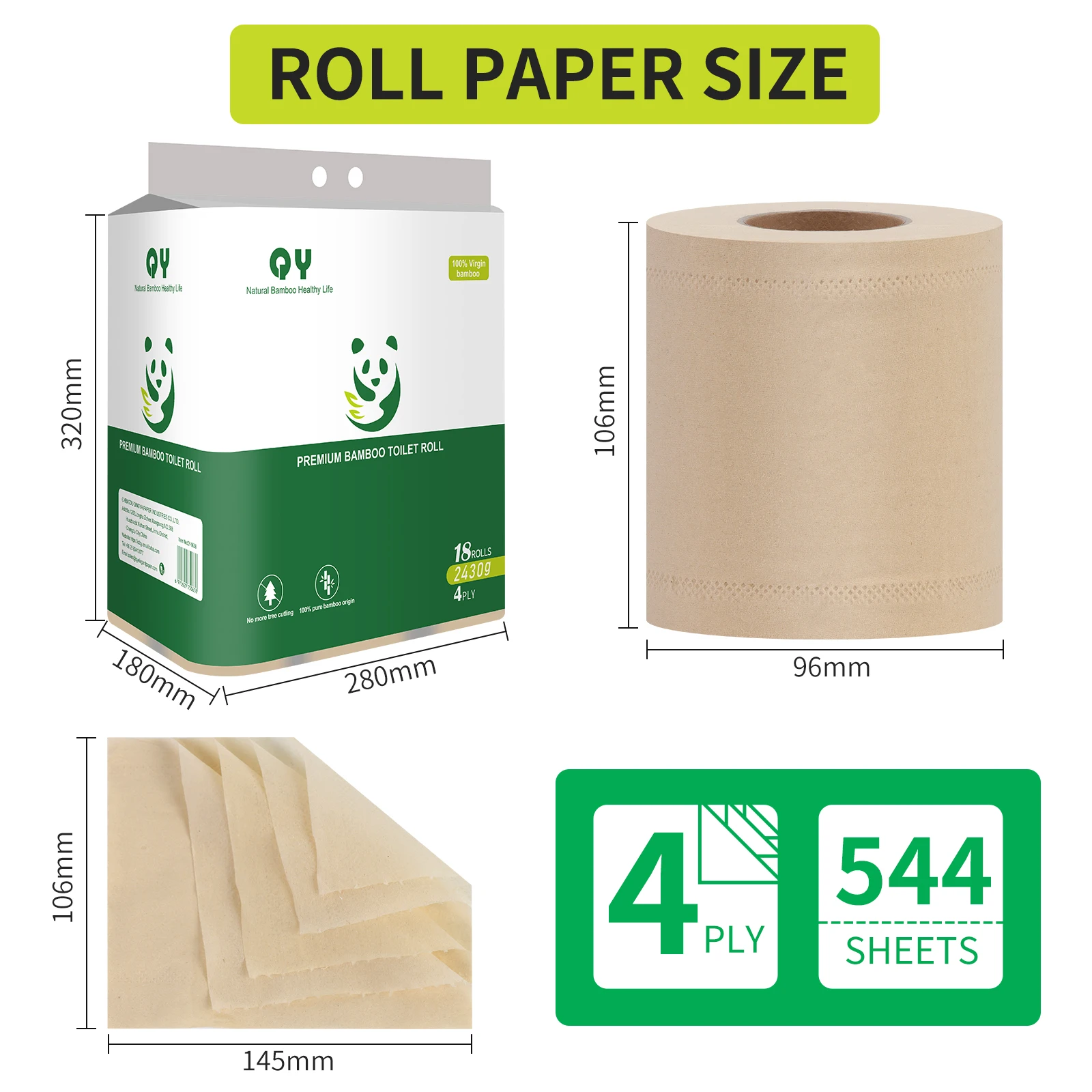 QY Toilet paper roll High-quality Toilet Paper Soft Household Wholesale Soft bamboo toilet wc tissue paper for bathroom