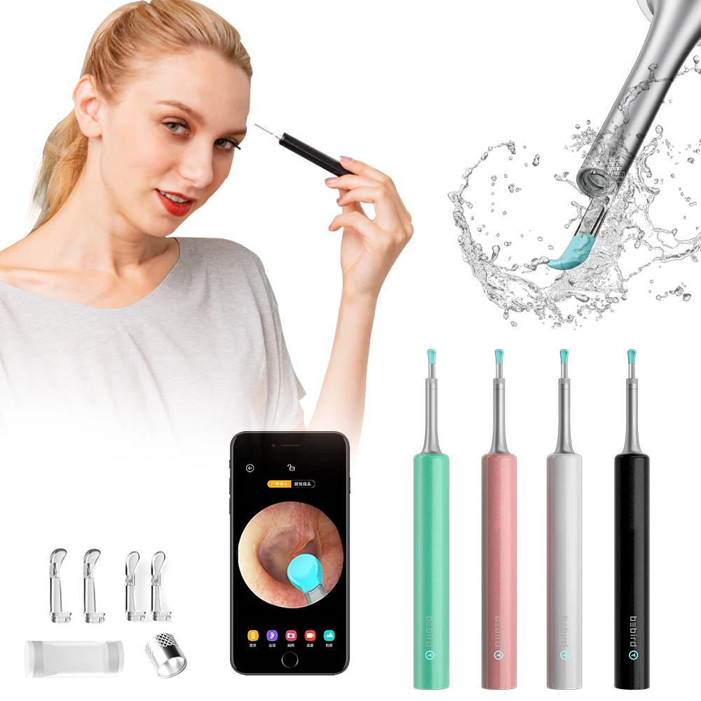 Аккумуляторная батарея высокой четкости 1080P HD bebird C3 беспроводной ухо эндоскоп с поддержкой wifi воск для удаления ящик инструментов 4 оси