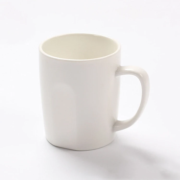 Custom Large Modern 13 oz Cup Nordic Matte White Black Ceramic Coffee Mug with Bamboo Lid