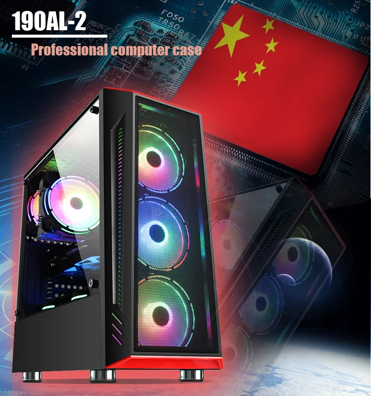 Factory Direct Sale Black Sand Pattern Gaming Case Computer