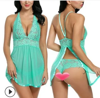 High-end sleep skirt lace materials japanese mature women erotic girls sexy lingerie with panties