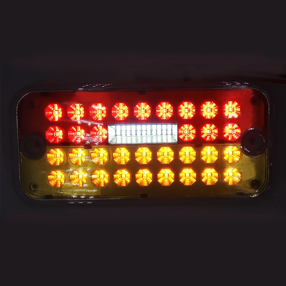 bus tail light 10inch three colour LED combination STT backup turn signal tail lamp light