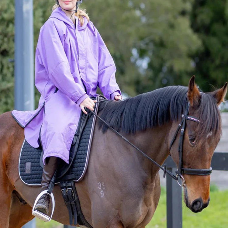 waterproof horse riding robes custom fleece lining equestrian coats waterproof changing robes for men women