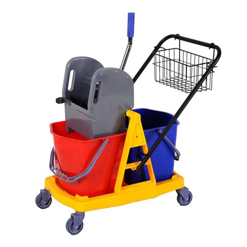 Hospital Janitorial Cart hotel room service equipment other supplies housekeeping cleaning trolley mop wringer