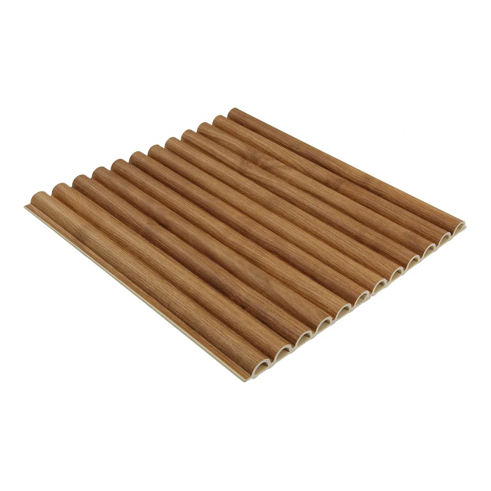 Factory Price Crack Resistance Indoor Fluted Wood Wpc Siding Panels Exterior Wall Panel