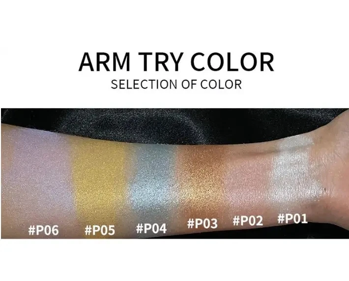 No logo Natural Cruelty Free diamond Highlighter Makeup Loose Powder Fairy Dust Pat Shimmer Powder
