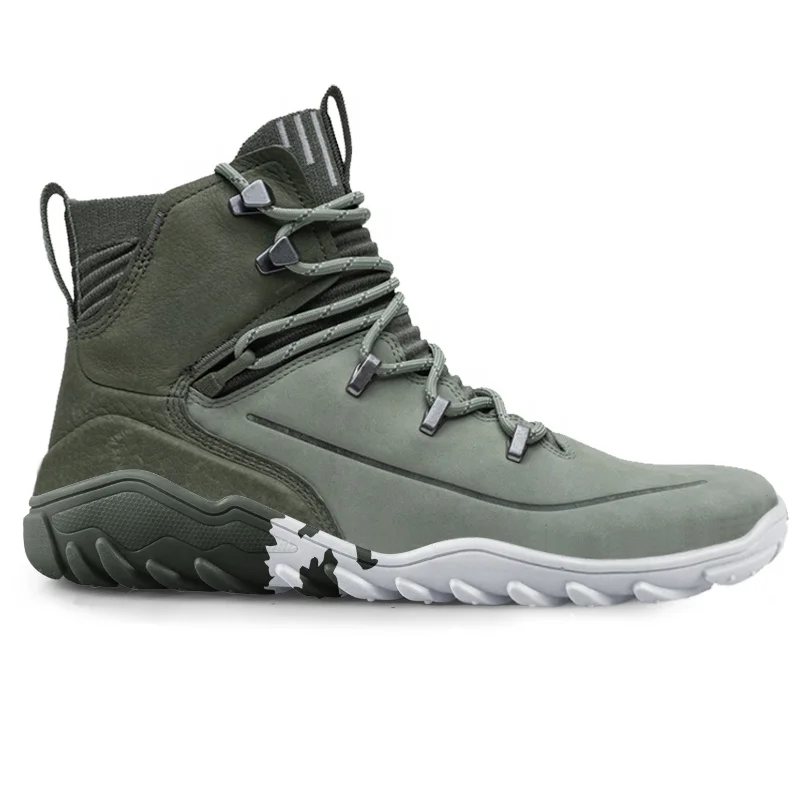 barefoot Tracker II FG, Leather hiking shoes men outdoor boots With Barefoot Firm Ground Sole and Thermal Protection