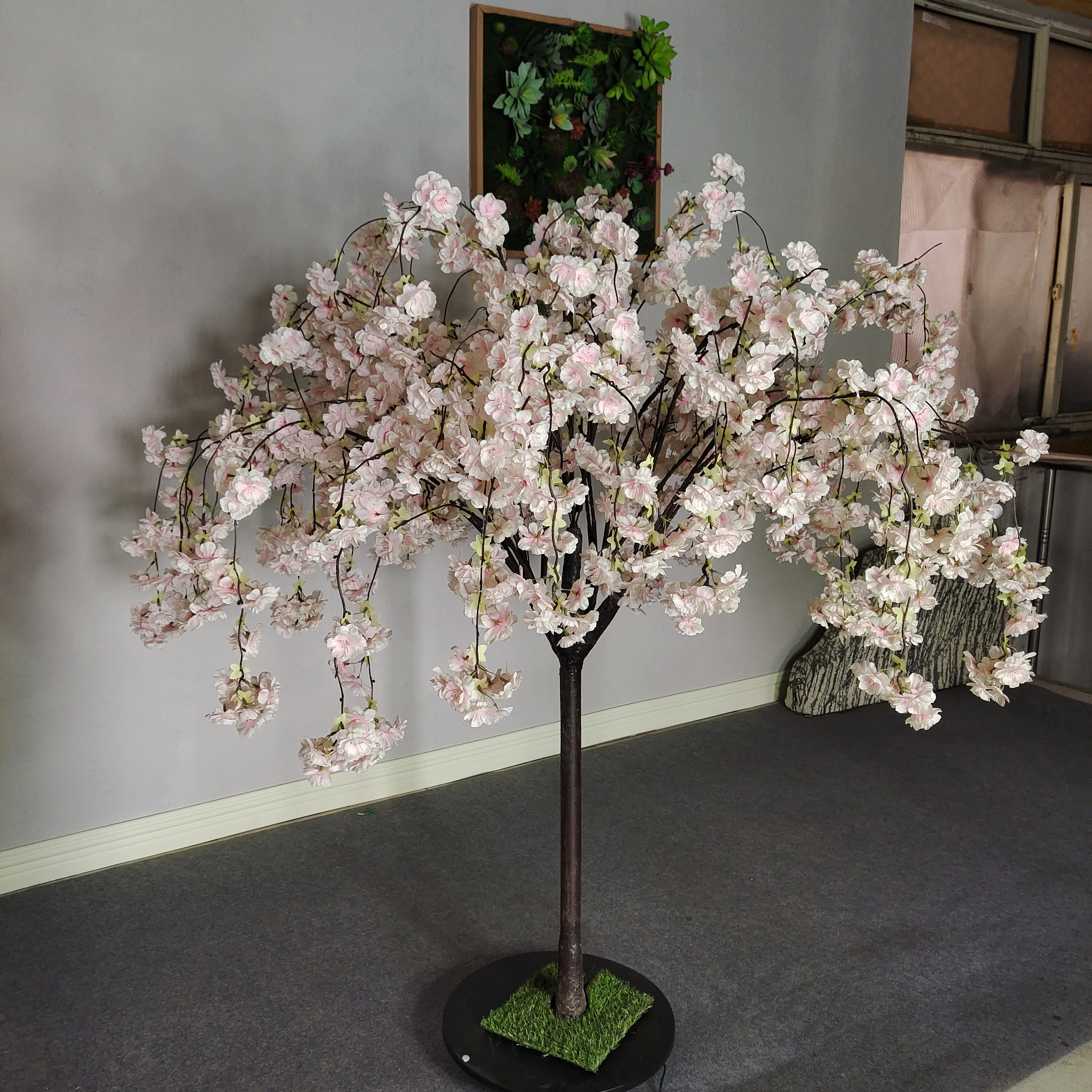 Оптовая продажа, центральный элемент стола, мини искусственный цветок вишни для украшения свадьбы