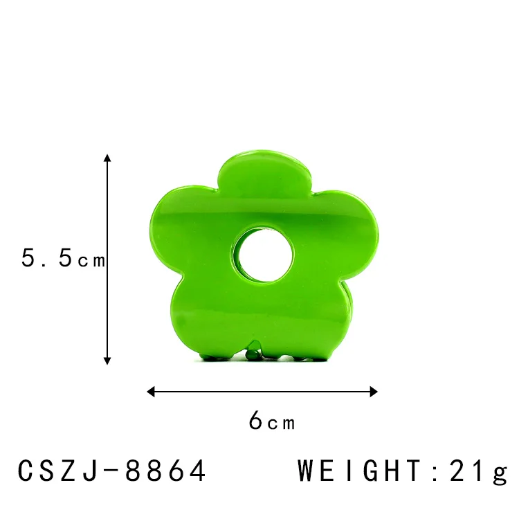 YIYI Custom Wholesale Flower Hair Clips Clutchers Korean Style Hair Claw Clip Cute Glam Acetate Flower Claw Clips For Women