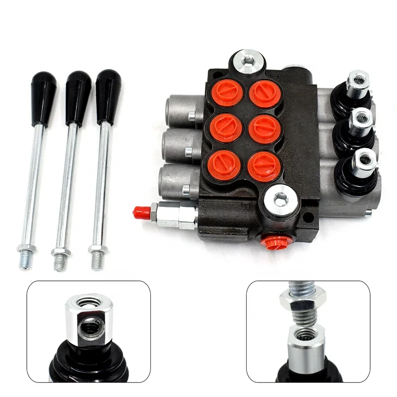 Junbao Customer Standard 80LPM flow 3 Spool P80 Hydraulic Directional Control Valve