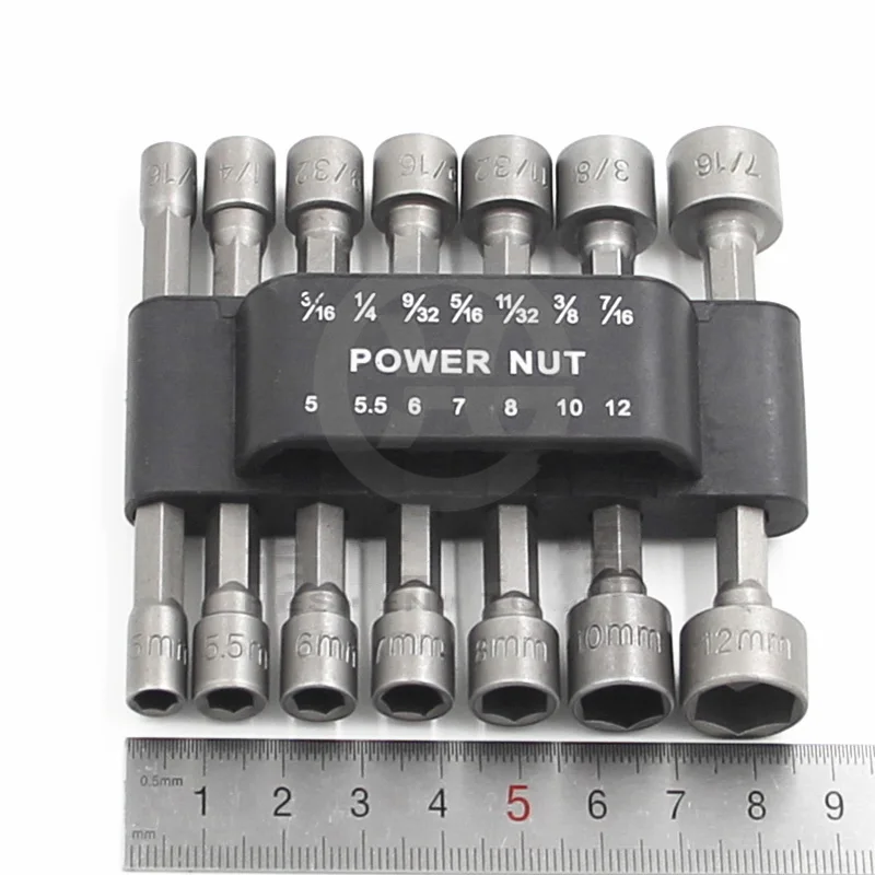 14pcs Hexagon Handle Socket Wrench Screwdriver Set Bit Set For Electric Screwdriver Hand Tools No Magnetic Power Driver Adapter