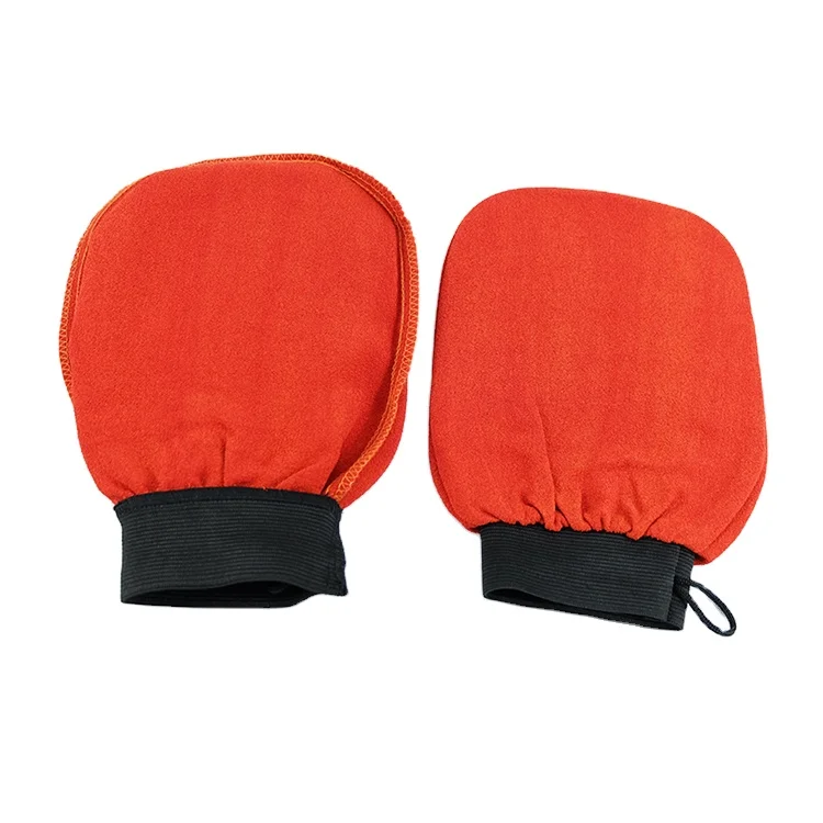 Customized High Quality Double Sided Viscose Hammam Scrub Mitt Exfoliating Mitt Wholesale