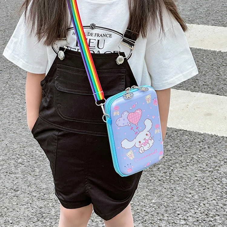 mini cartoon hello kitties and friends crossbody purses anime sanrios kuromis stitch messenger bags kitties love crossbody bags