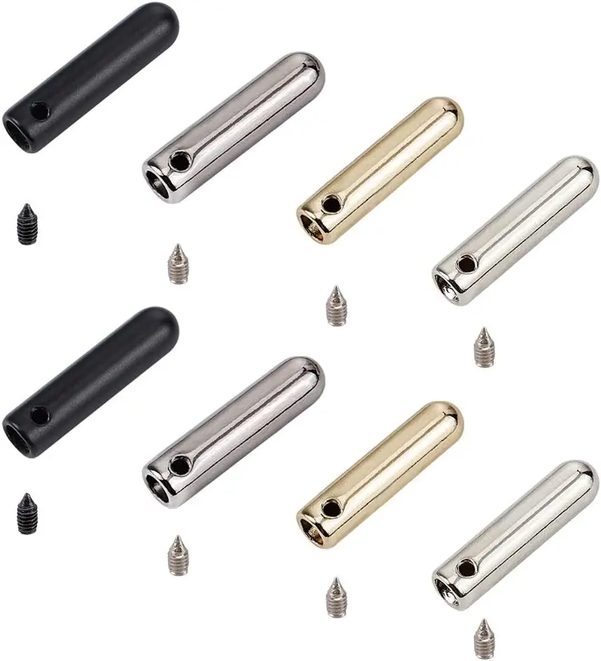 High quality Electroplating Spray painted Metal shoelace tip Metal Aglets Screw tip Aglets Sneaker decoration