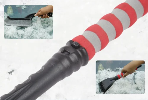 High strength head for snow 2 In 1 Detachable Snow Removal 25 inch Brush Cleaning Tool Car Ice Scraper Snow Shovel
