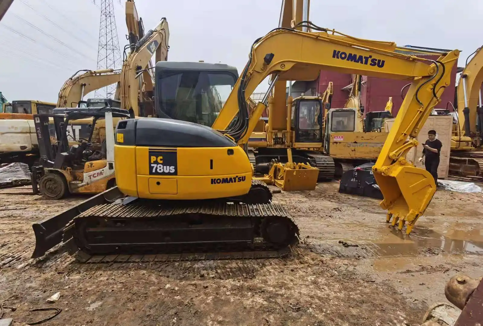 Использованы японский строительные машины Komatsu PC-78US б/у большегрузного оборудования Самый дешевый топливные фильтры для