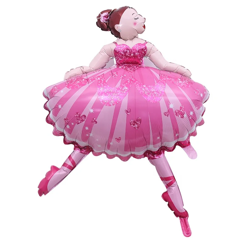 
Hot sale Cartoon Shape Large Ballerina Girl Party Decoration Aluminum Balloon 