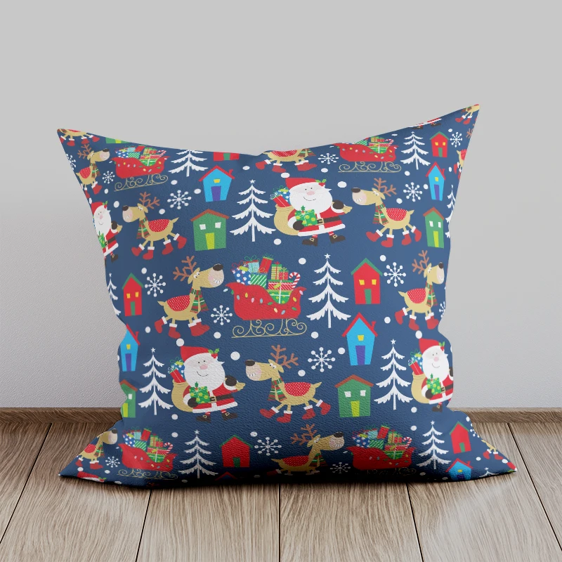 2024 New Factory Custom Wholesale Festival Home Deco Pillow Lower Pile Christmas Covers Customized Throw Pillows