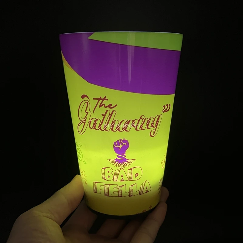 RICHSHINING Vender Wholesale Food Grade Led For Cup Water Activated Led Flashing Beer Drinking Cup Multi Color For Party Bar