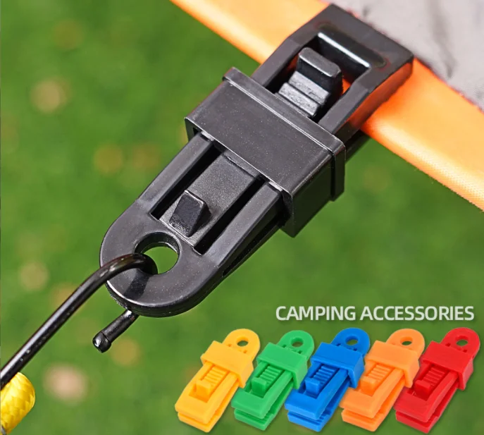 Tent additional pull point shark clip outdoor camping canopy hook large tent clip windproof belt barb clip