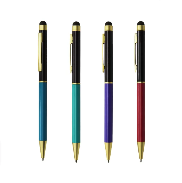 Hot selling promotional metal ball pen office stationery Business hotel advertising gift pen metal pen with stylus