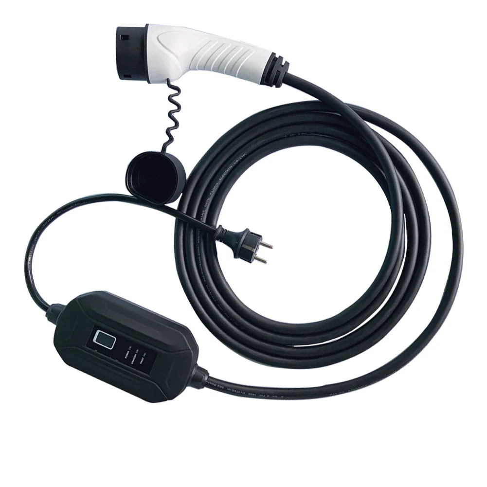 
16A EVSE charger box with 5M cable Portable EV charging Electric car charging at home type2 ev charger 