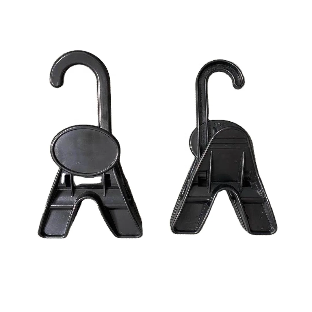 Plastic black boot clips High quality ladies slipper hook and PP137 strony shoes hanger double clip