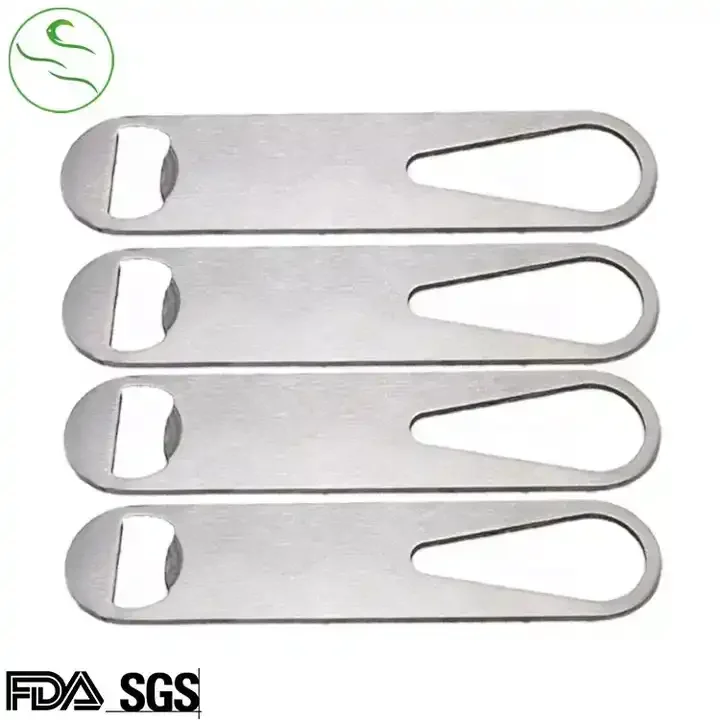 Custom Sublimation Stainless Steel Opener Bar Blade Customized Black Brand Blank Flat Beer Bottle Opener for Bar