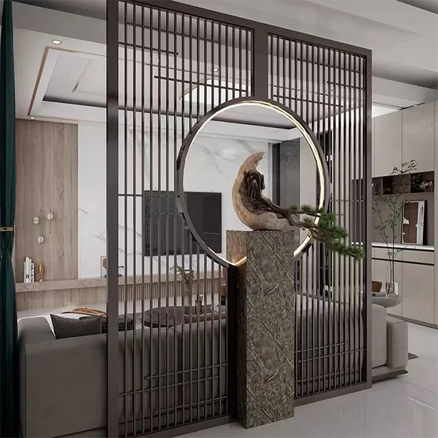 Ultra-cheap welding antique partition screen living room interior stainless steel screen partition