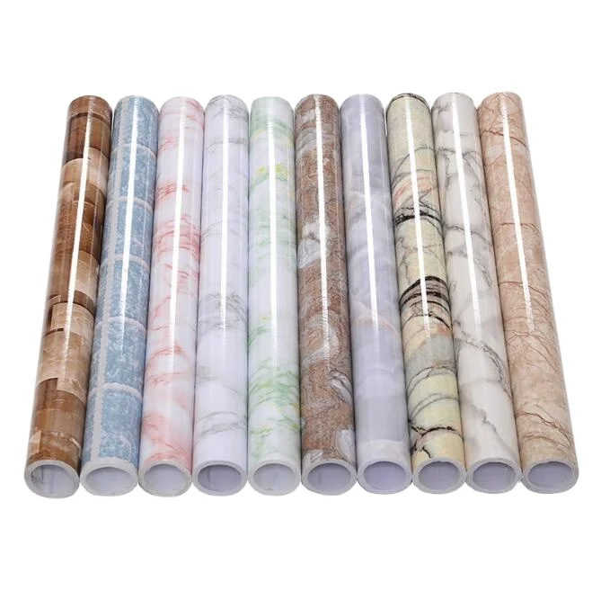 Kitchen oil oil sticker waterproof marble furniture film self-adhesive wallpaper tile table top cabinet stickers