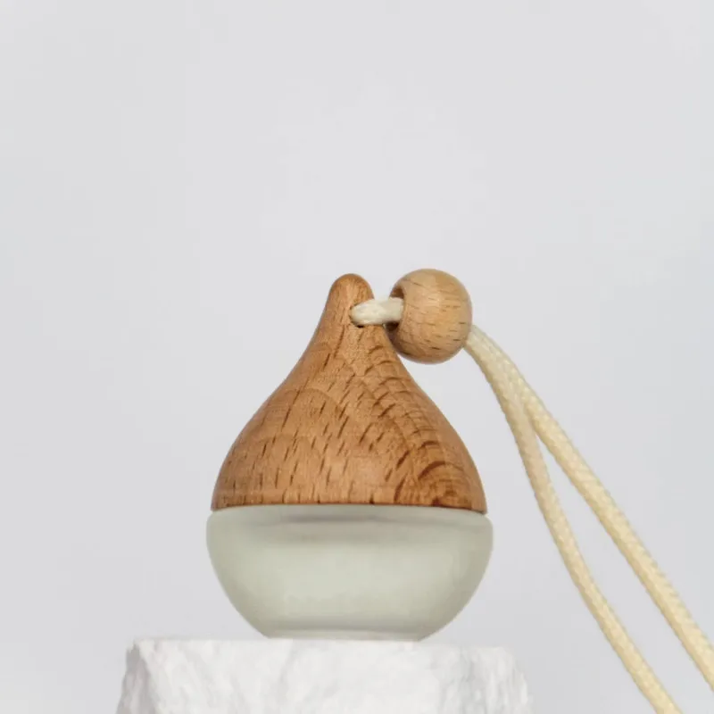 ENO wholesale Low MOQ 5ml  Aroma Oil Air Freshener Car Hanging Glass Bottle custom Reed Diffuser Pendant Essential Oil Perfume